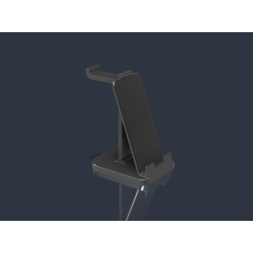 Suporte para smartphone e fone de ouvido