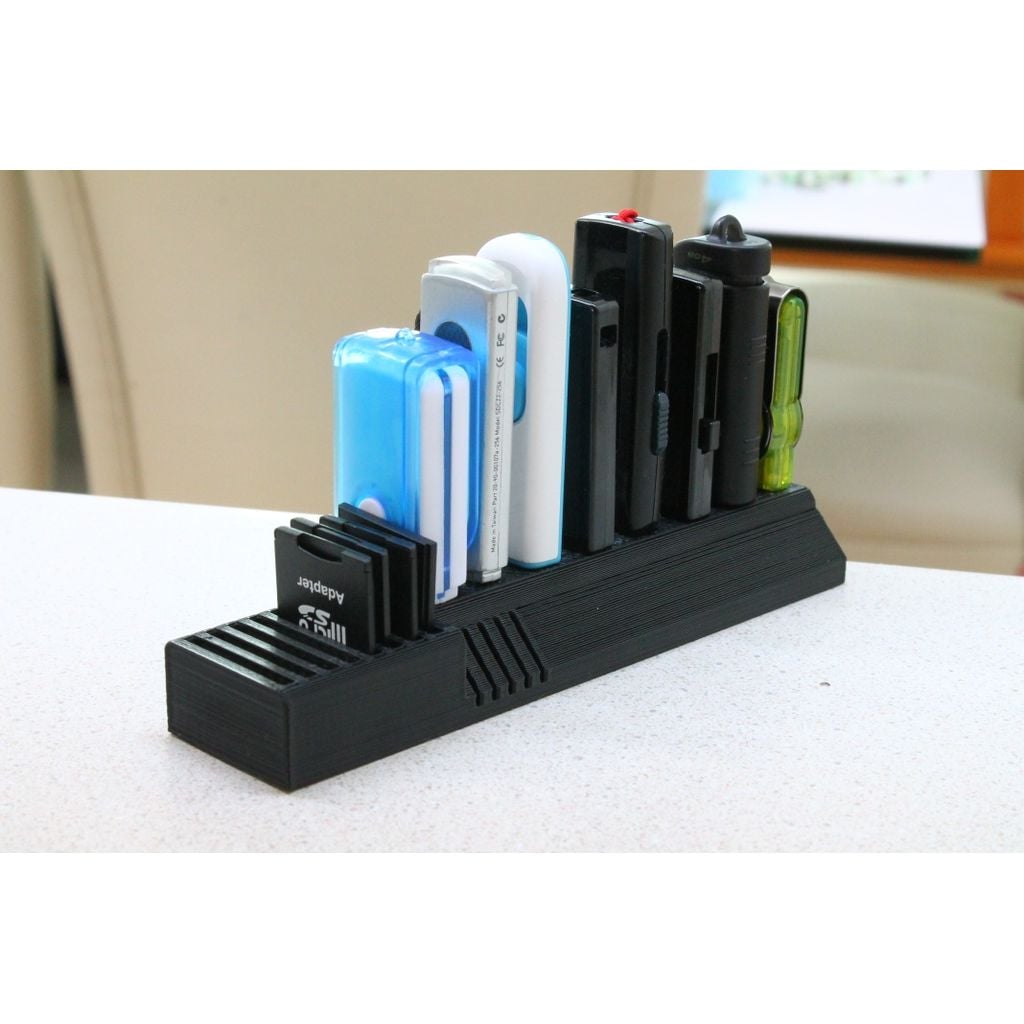 Suporte para cartão USB e SD para pendrives largos