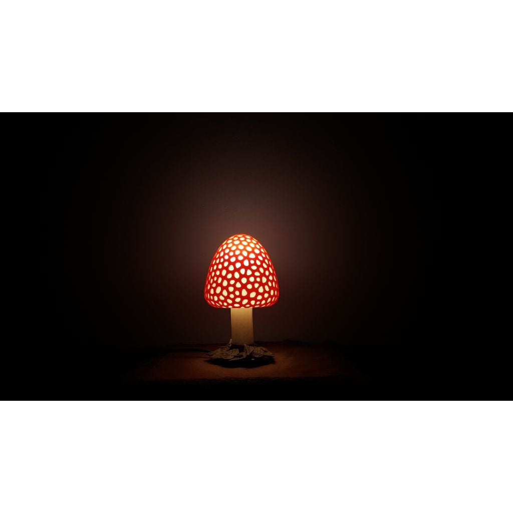 Cúpula de cogumelo impressa em PLA para luminária