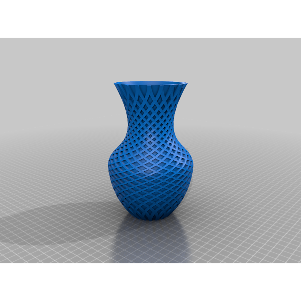 Vaso com nervuras em espiral